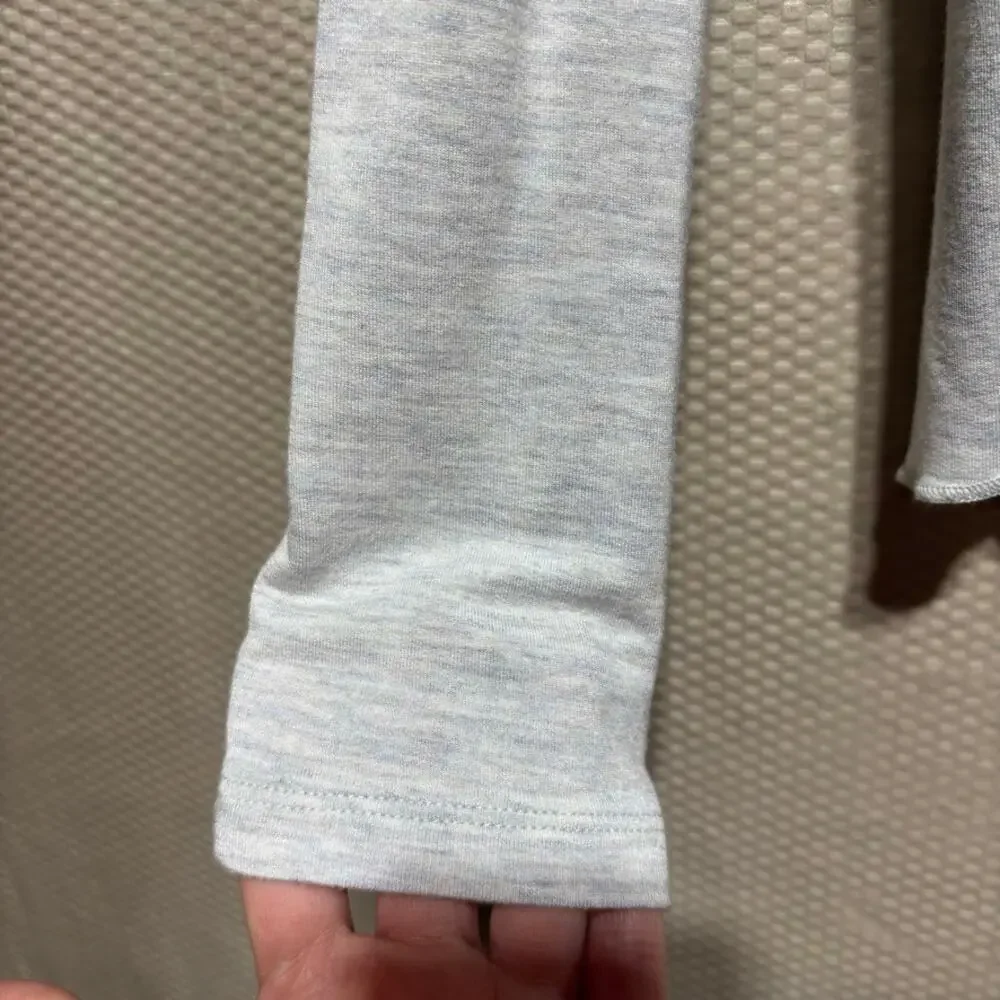 Cabi Heather Gray Cowl Neck Sport Topper Thumbhole Long Sleeve Top Large - Picture 3 of 11